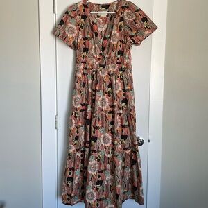 Anthropologie The Somerset midi maxi dress Boho colorful print. Great condition
